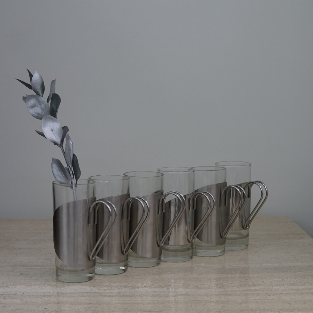 Set of 6 Vintage Irish Coffee Glasses From the 1970s, Durobor