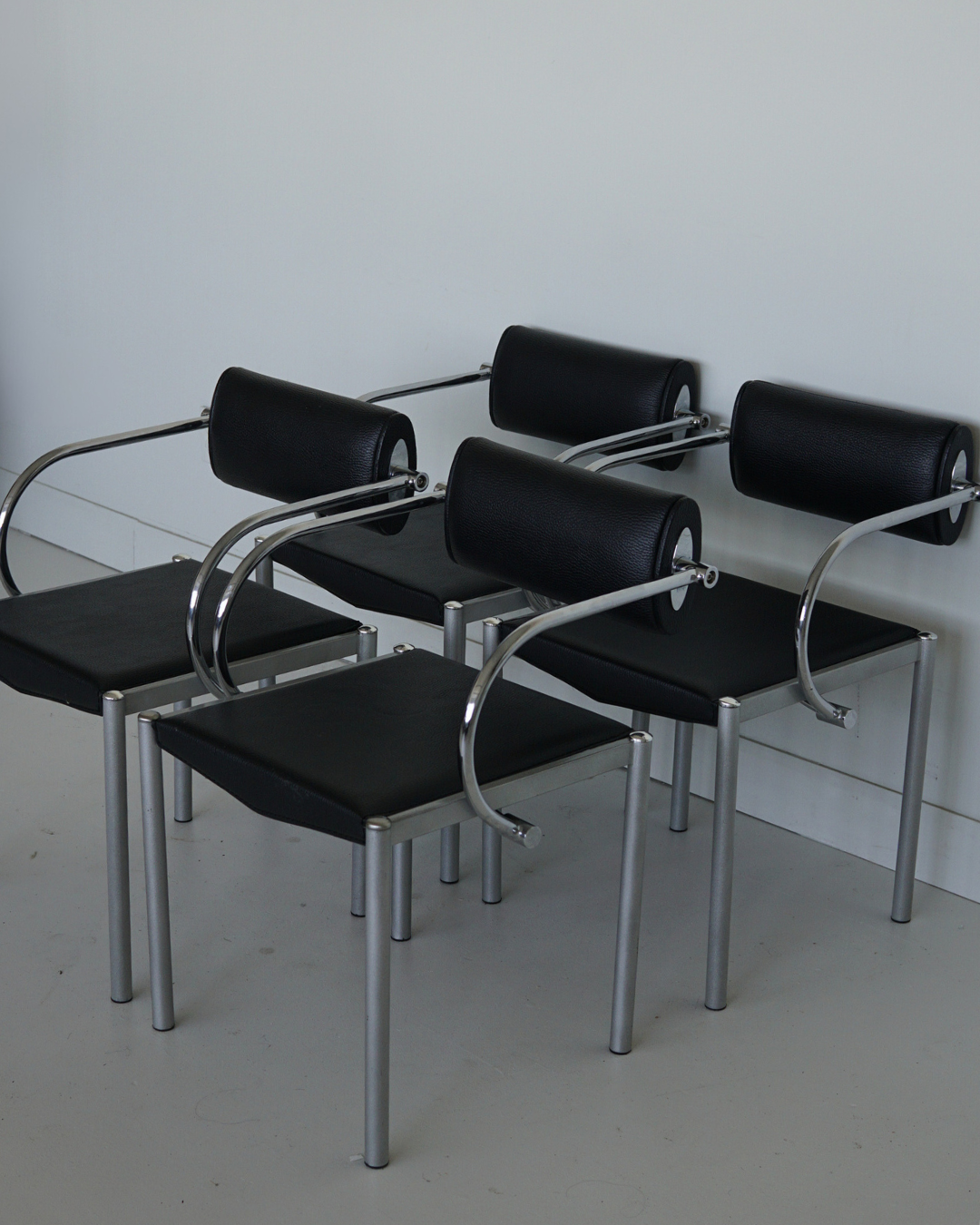 Postmodern Tubular Dining Chairs