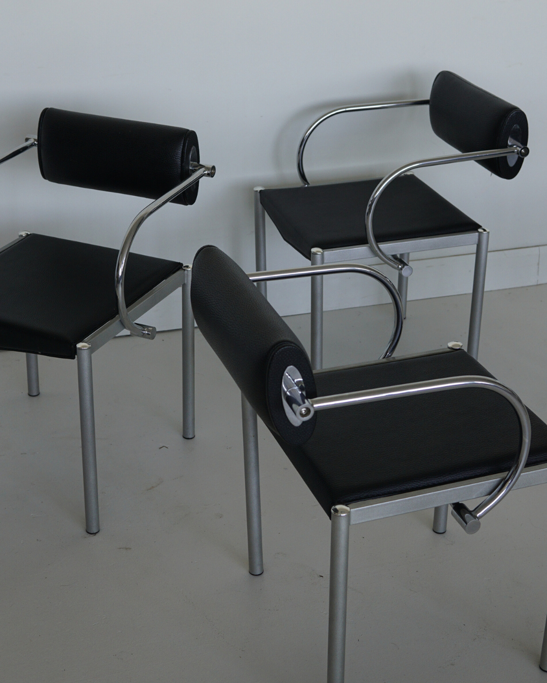 Postmodern Tubular Dining Chairs