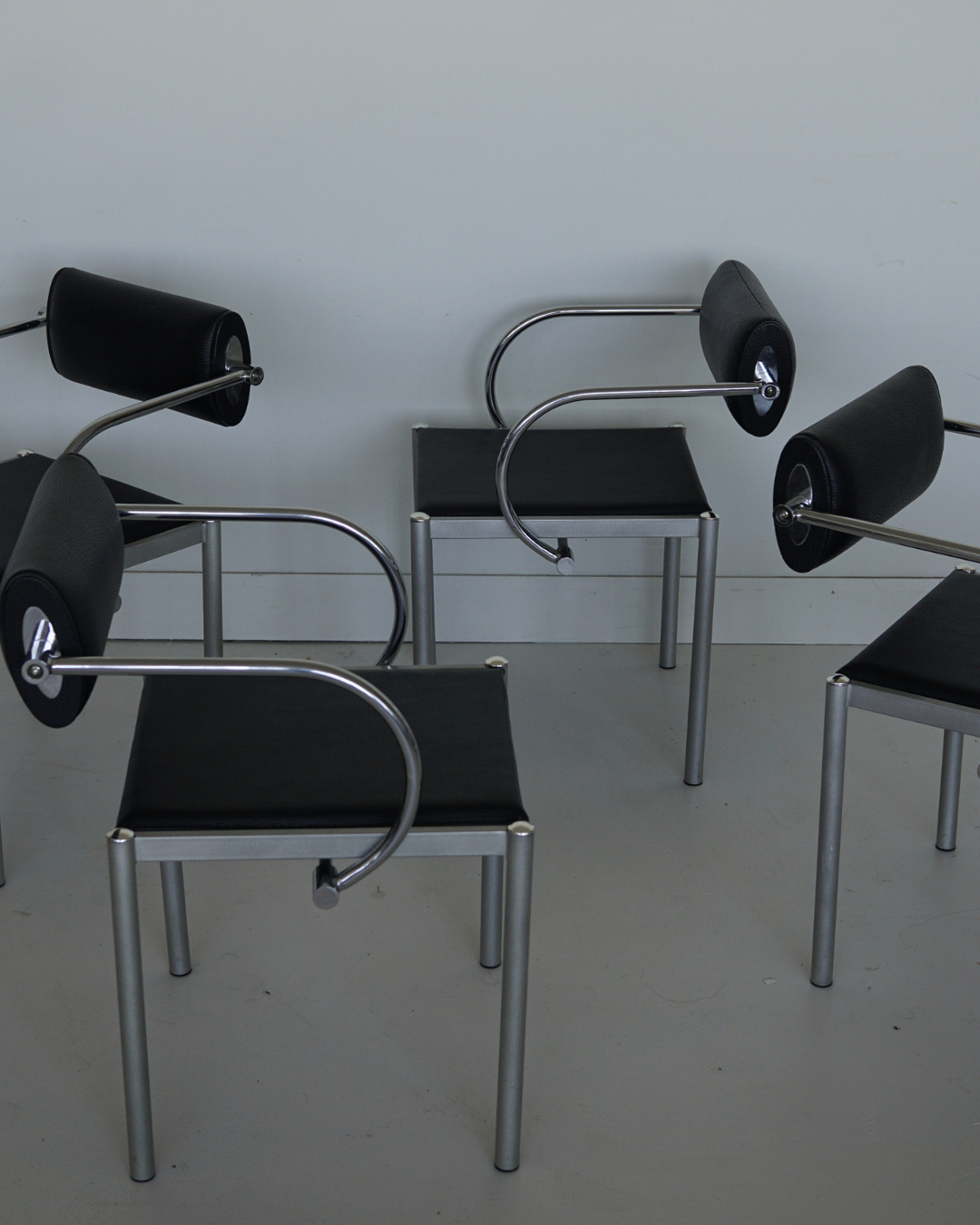 Postmodern Tubular Dining Chairs