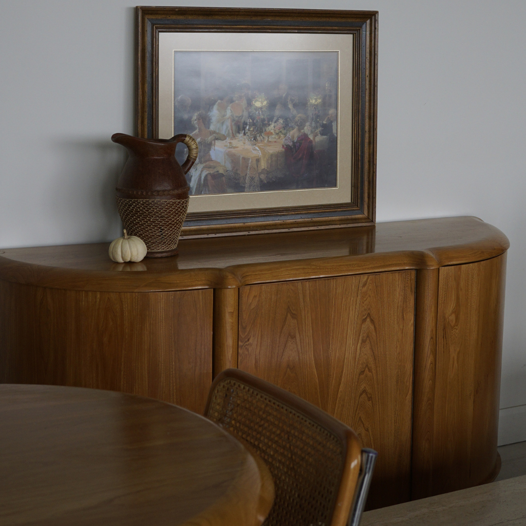 Oak Credenza by Meubles B. Brouillet Inc., 1986