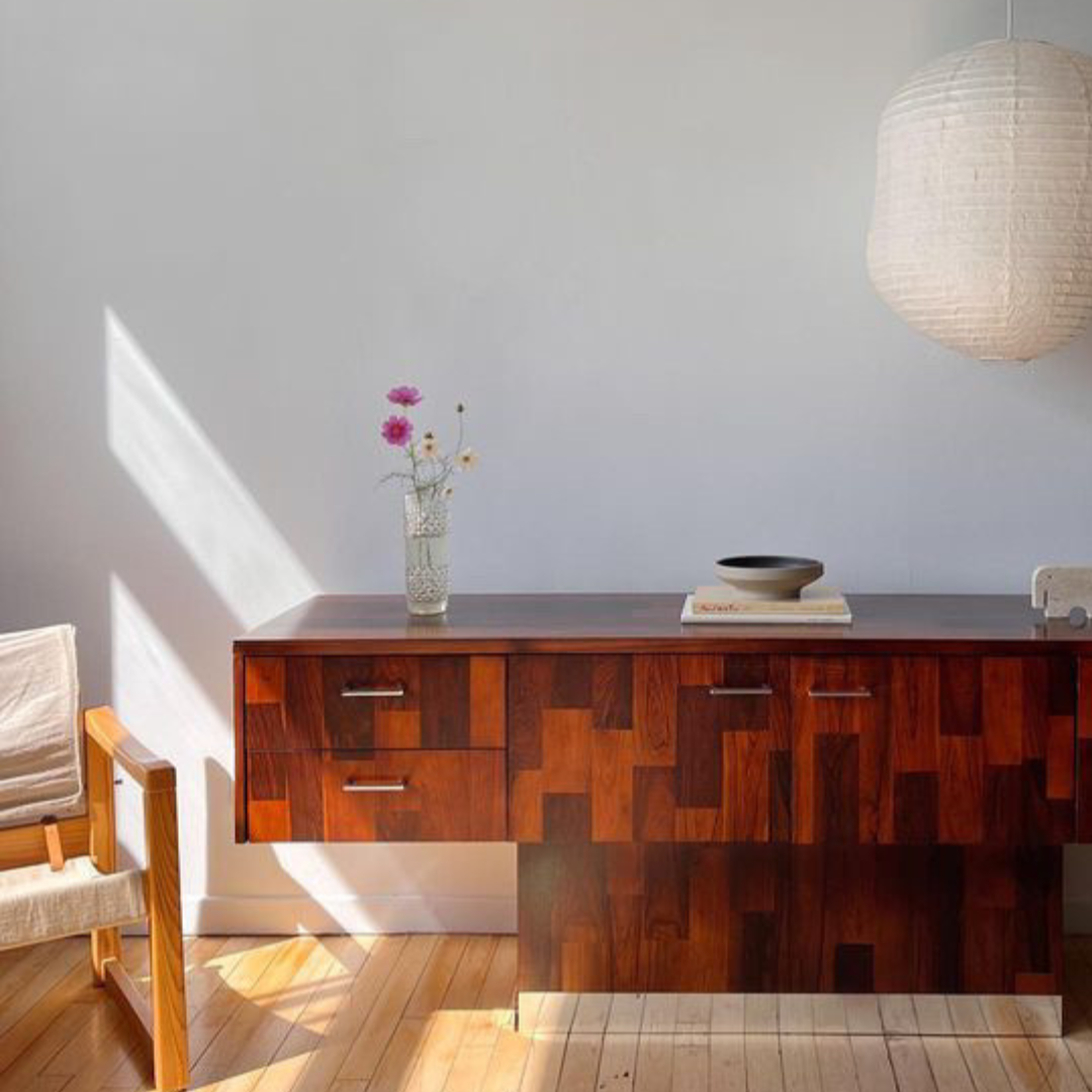 Rosewood Credenza with Chrome Details by Elite Interiors, Montreal, 1960's