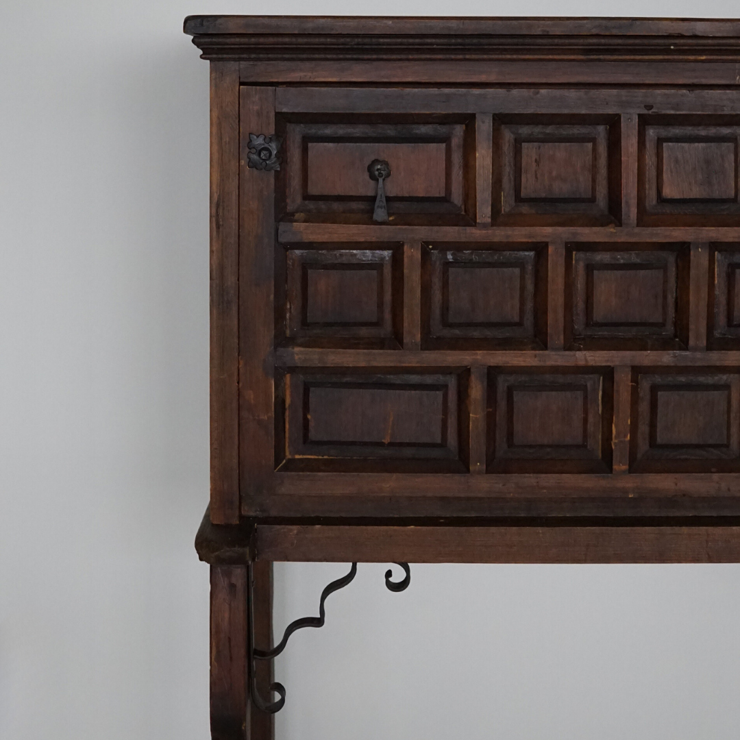 Spanish Fall-Front Walnut Secretary/Desk, 1950's