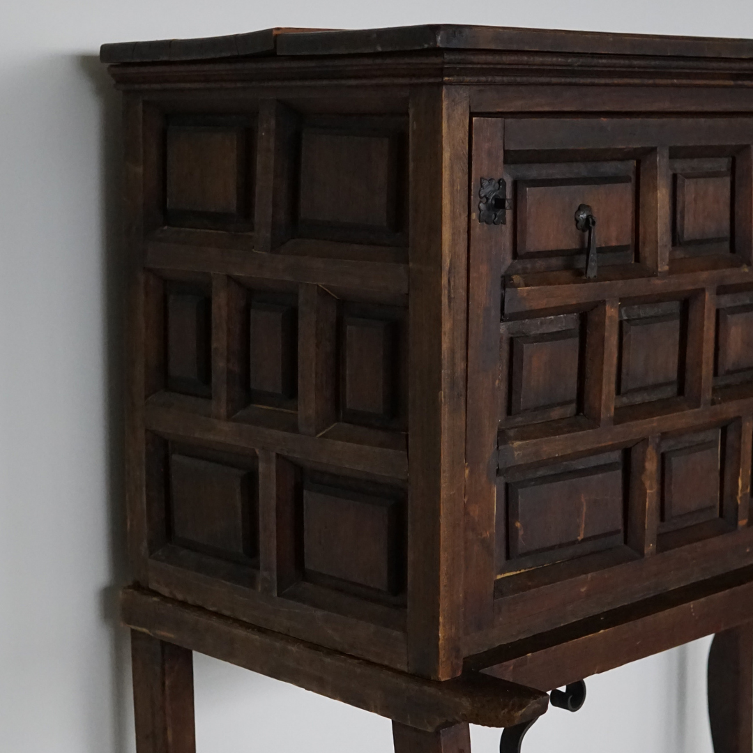 Spanish Fall-Front Walnut Secretary/Desk, 1950's