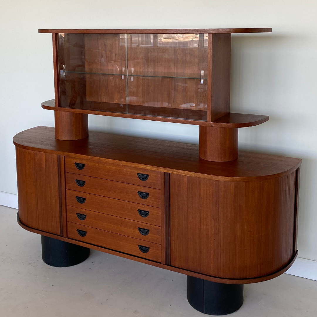 Teak  "La Rose" Buffet with Removable Hutch by RS Furniture