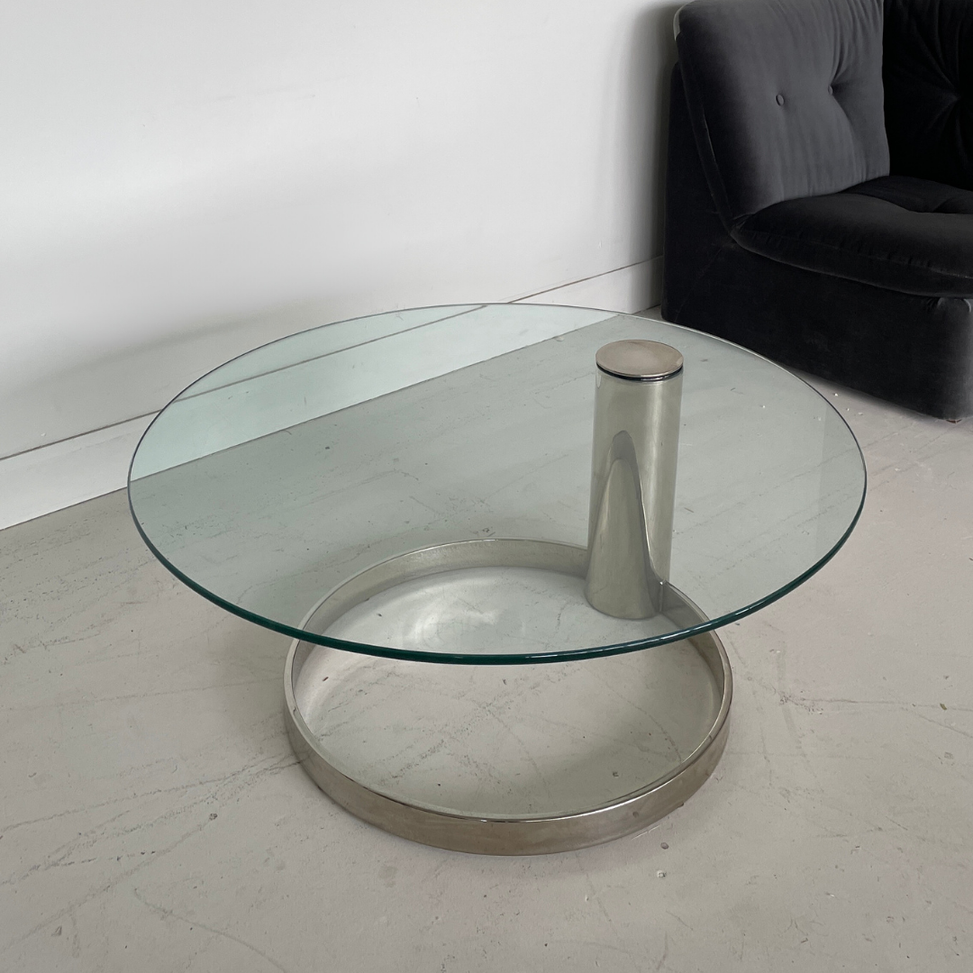 Glass and Chrome Coffee Table