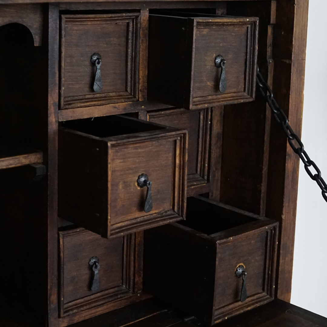 Spanish Fall-Front Walnut Secretary/Desk, 1950's