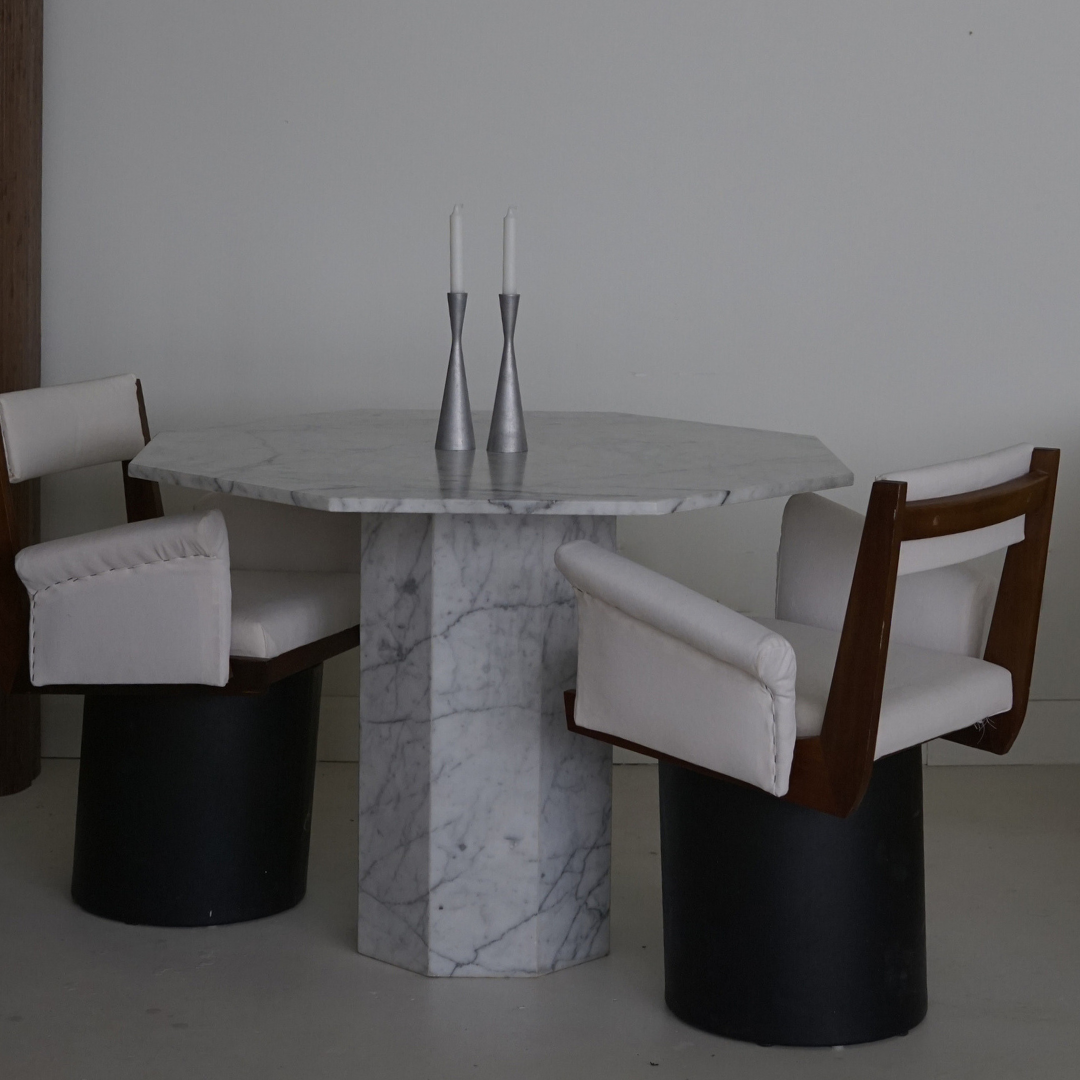 Carrara Marble Octagonal Dinette Table