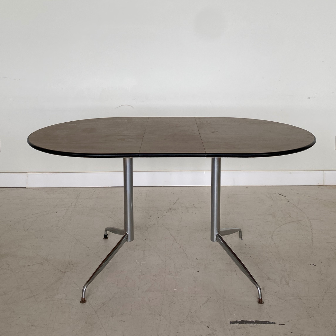 Vintage Oval Dining Table with an Extension Panel