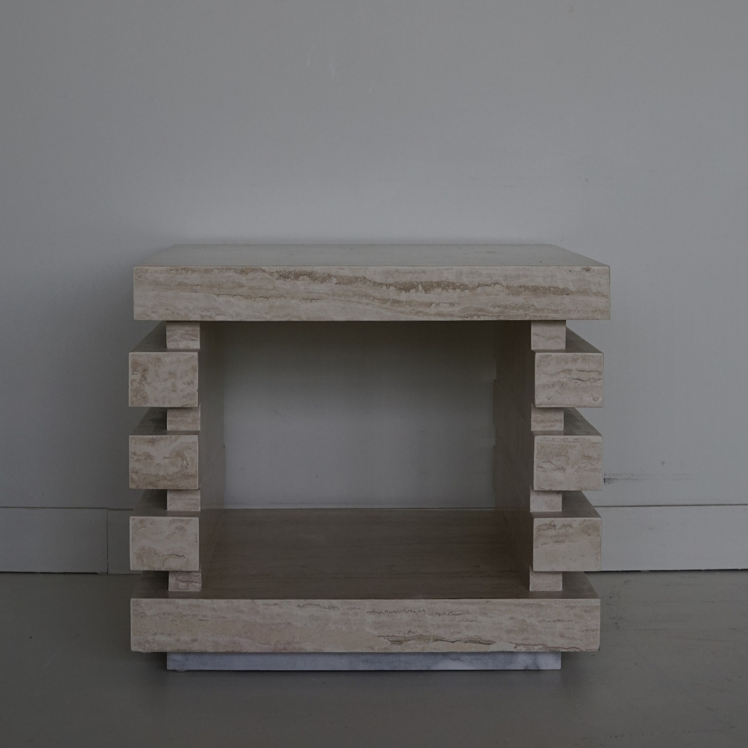 Travertine XL Side Table