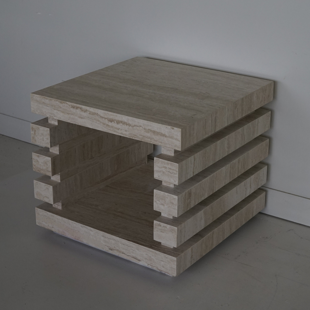 Travertine XL Side Table