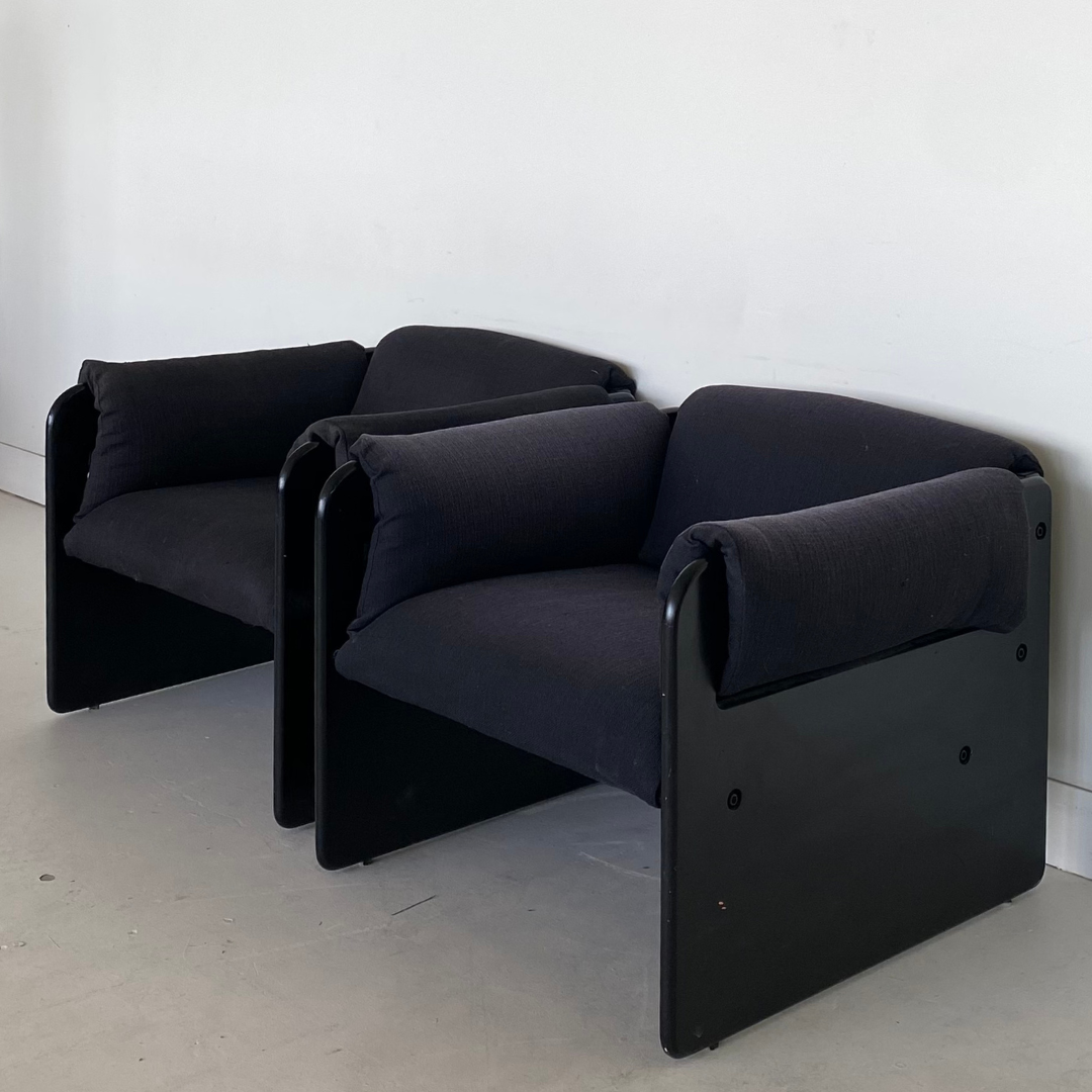 Black on Black Renaissance Easy Chair by Keith Muller and Michael Stewart