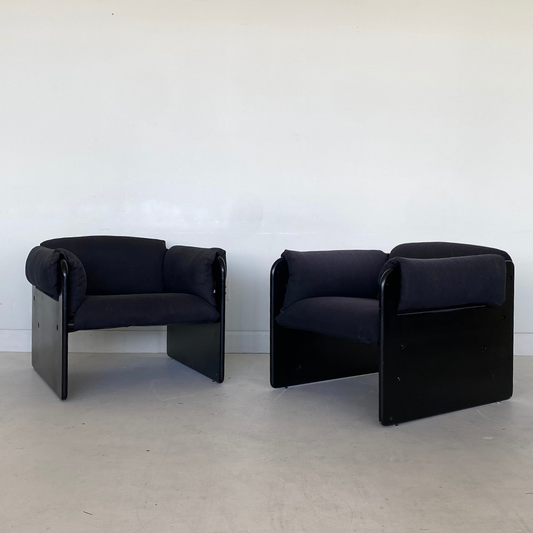 Black on Black Renaissance Easy Chair by Keith Muller and Michael Stewart