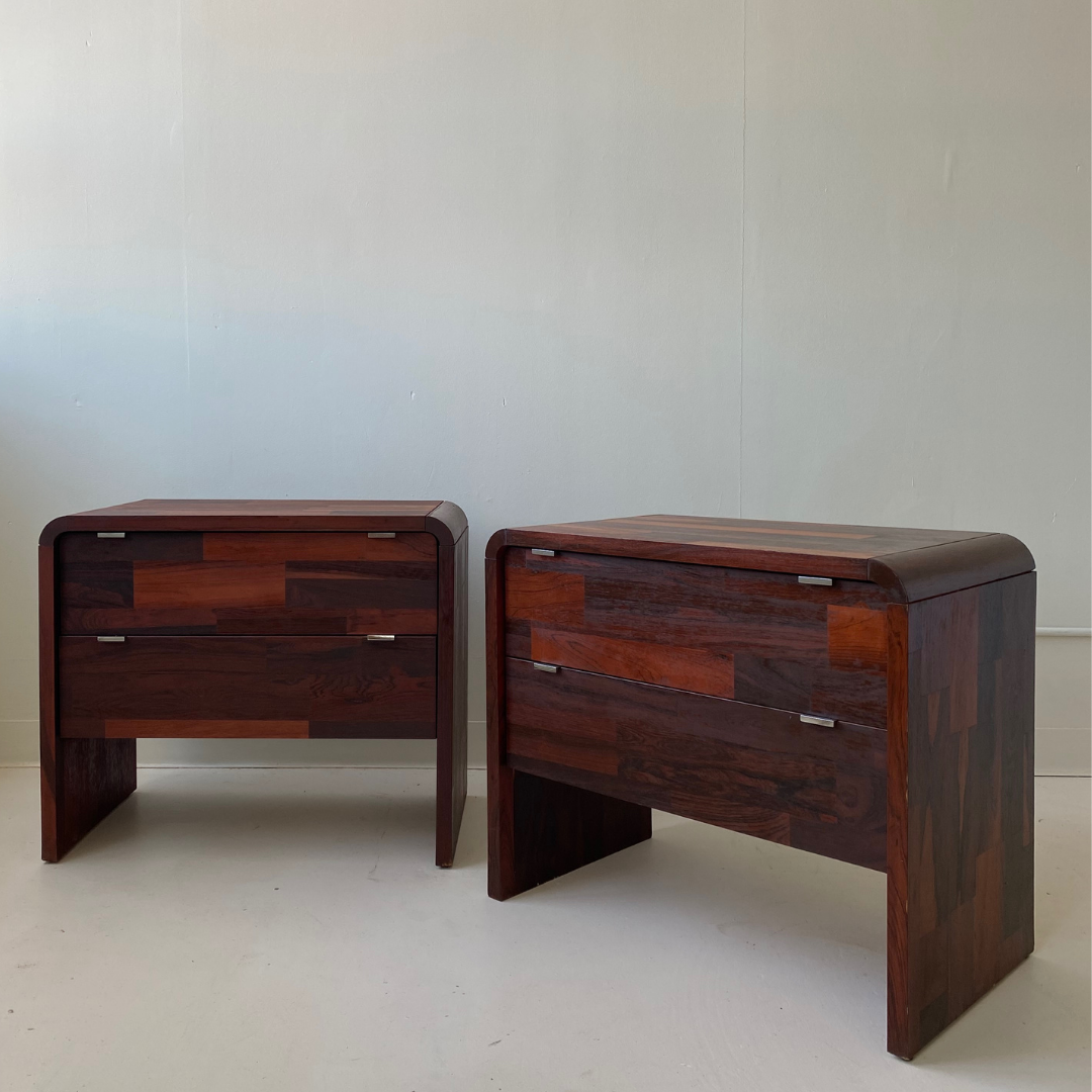 Rosewood Nightstands by Henri Vallières