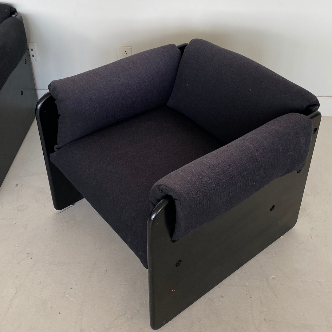 Black on Black Renaissance Easy Chair by Keith Muller and Michael Stewart