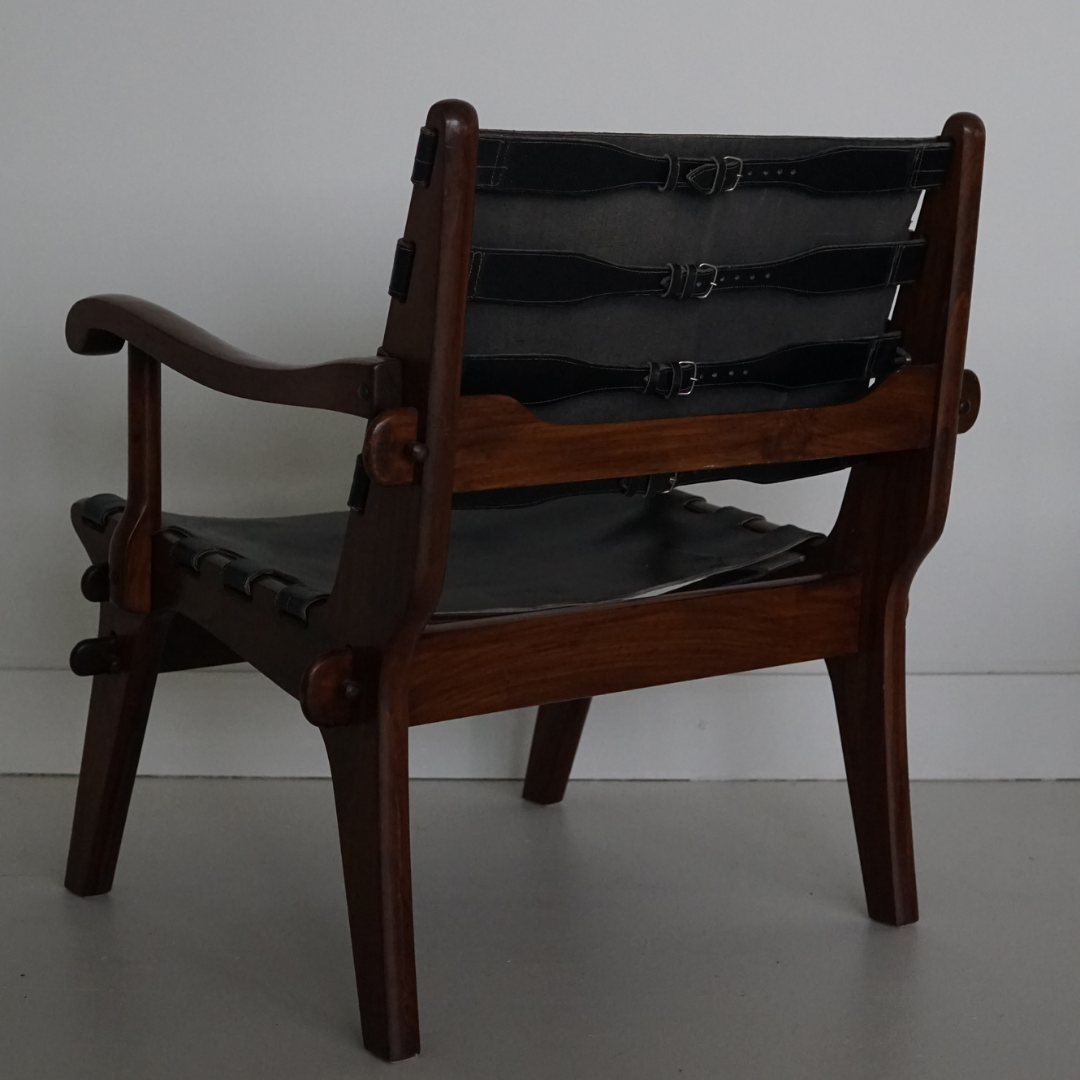 Rare Rosewood Safari Chairs by Angel Pazmino for Muebles de Estilo, Ecuador, 1960's