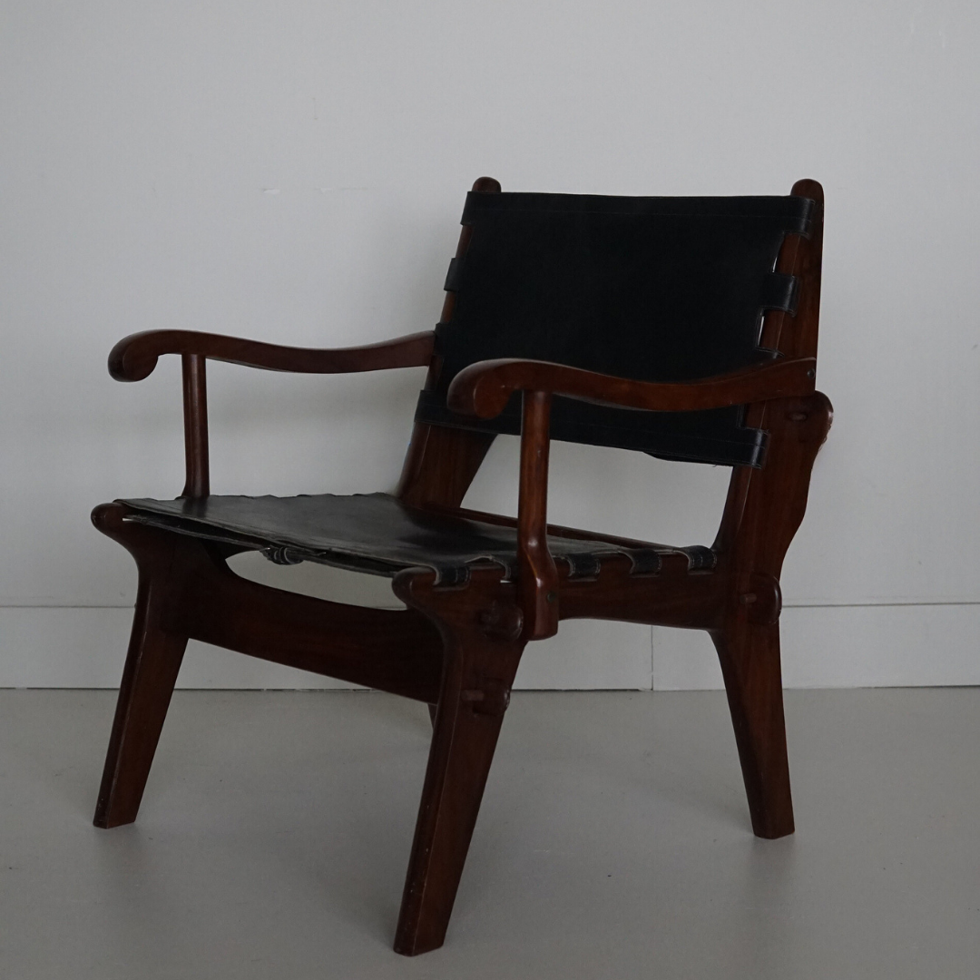 Rare Rosewood Safari Chairs by Angel Pazmino for Muebles de Estilo, Ecuador, 1960's