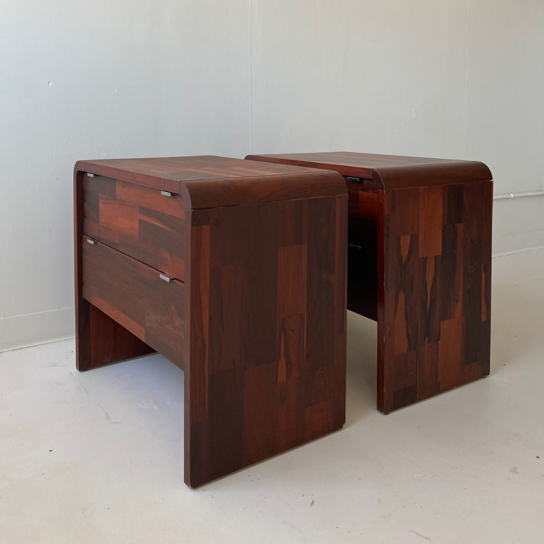 Rosewood Nightstands by Henri Vallières