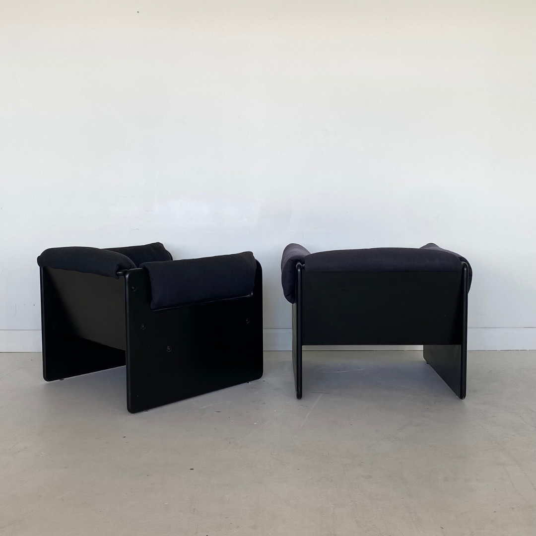 Black on Black Renaissance Easy Chair by Keith Muller and Michael Stewart