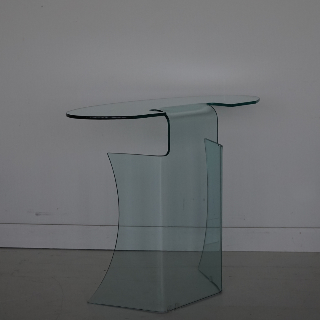 Postmodern Bent Glass Console by Fiam, Italy