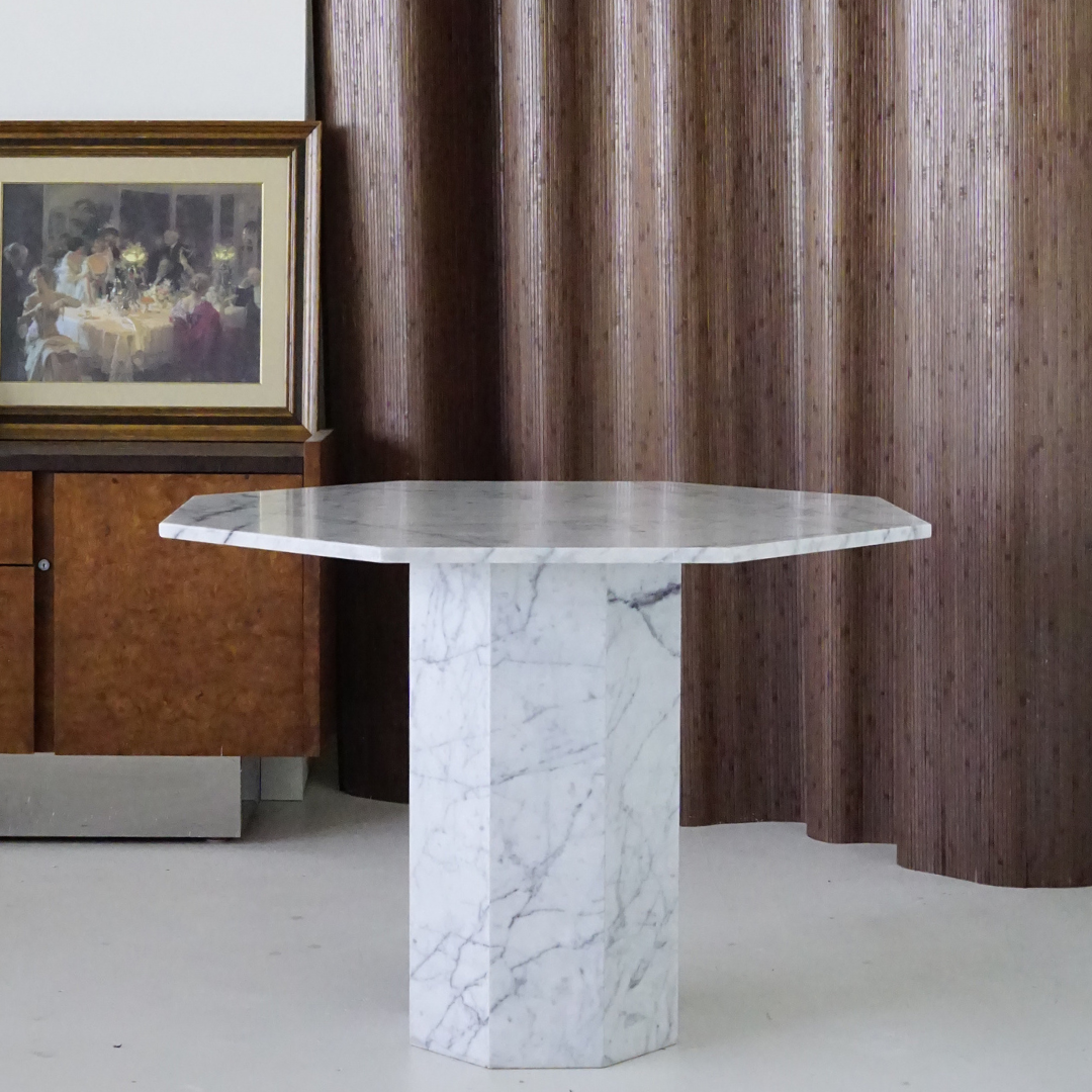 Carrara Marble Octagonal Dinette Table