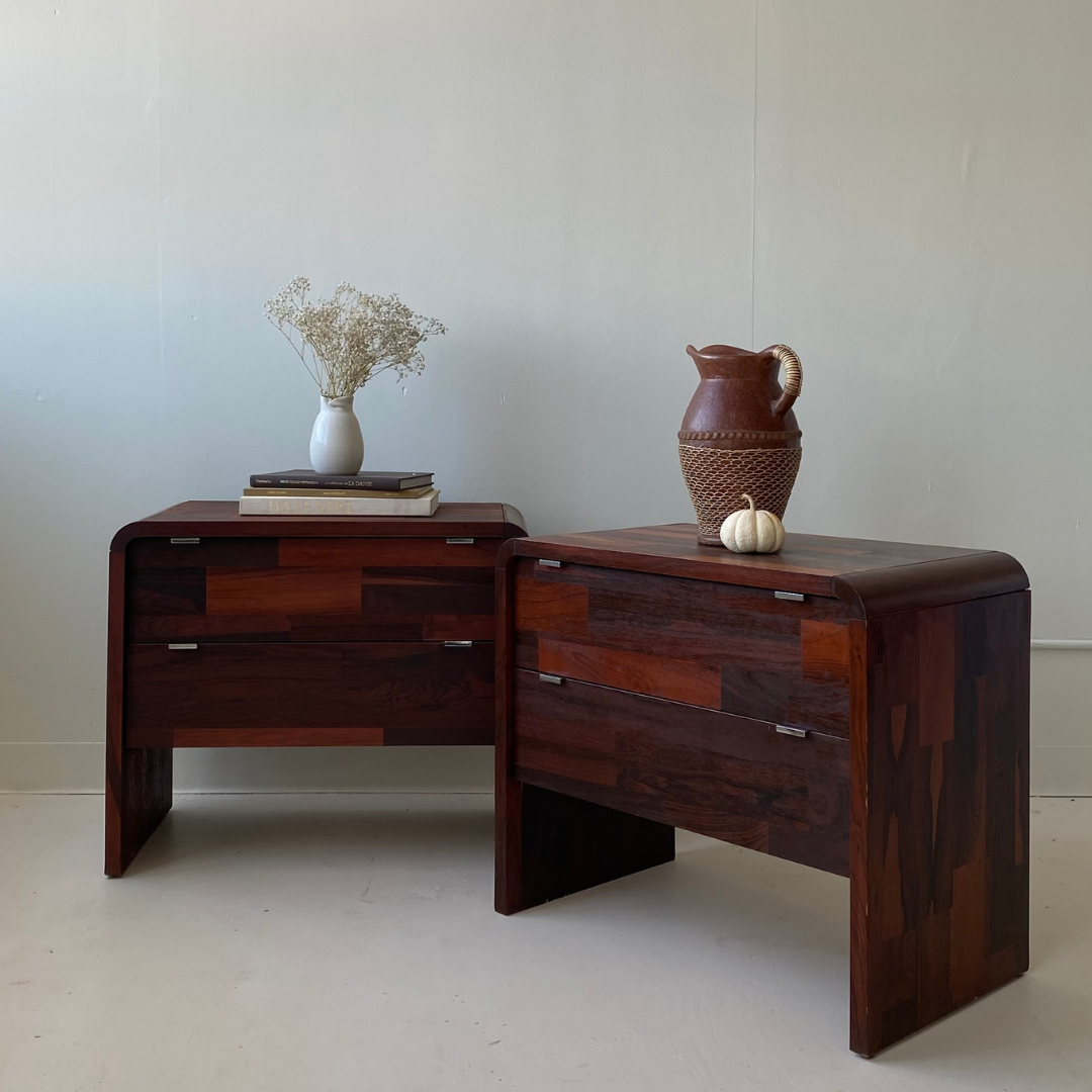 Rosewood Nightstands by Henri Vallières