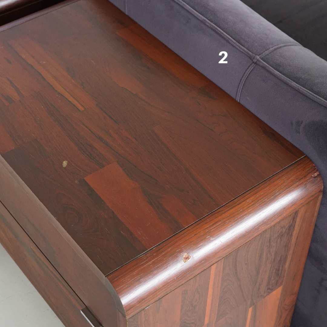 Rosewood Nightstands by Henri Vallières