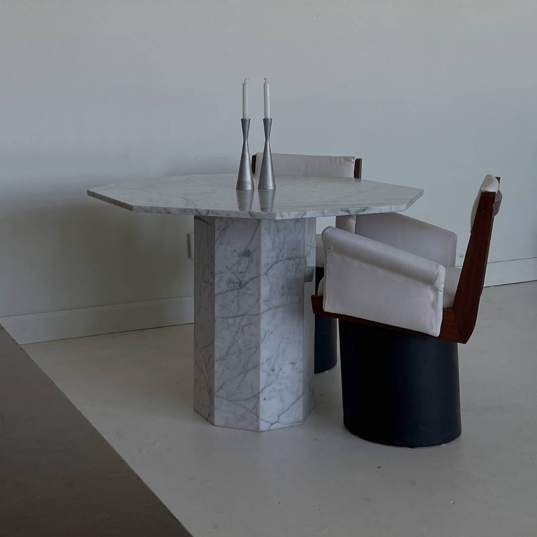 Carrara Marble Octagonal Dinette Table