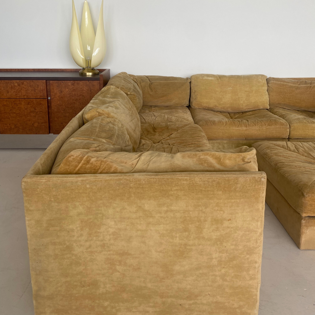 Oatmeal Six (6) Pieces Modular Sofa by Selig for Simmons, 1979