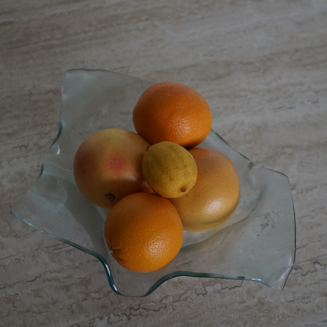 Asymetrical Vintage Glass Bowl