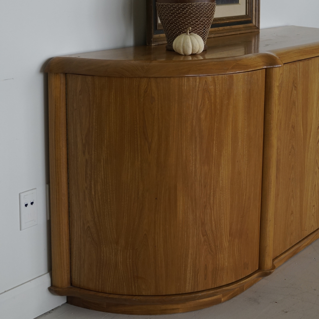 Oak Credenza by Meubles B. Brouillet Inc., 1986