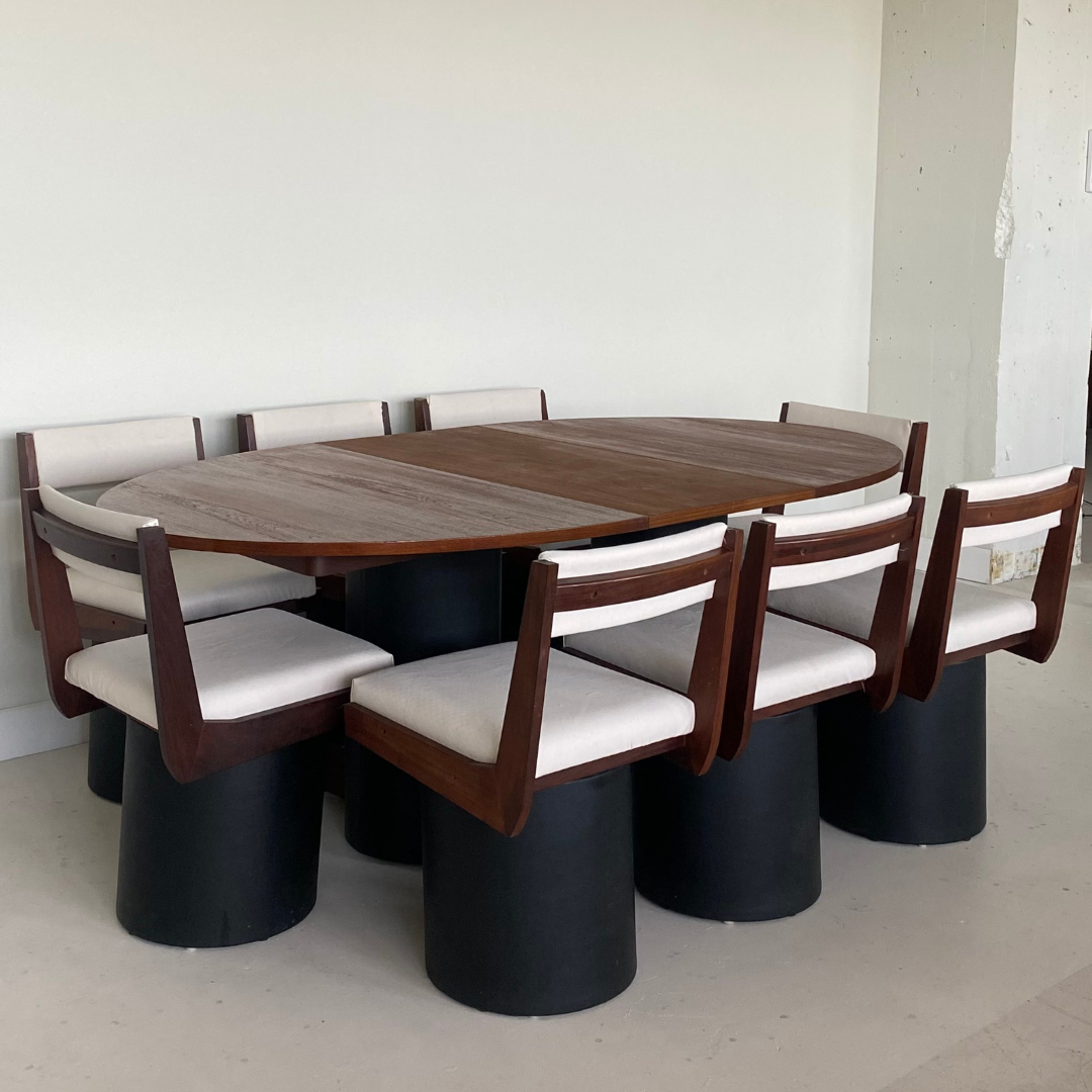 Rare Teak « La Rose » Dining Table by RS Associates, 1973