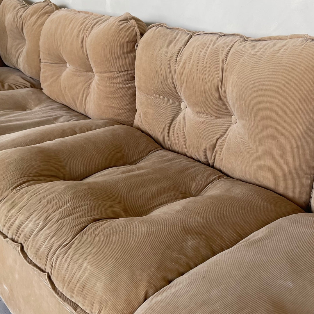 Corduroy Sectional Sofa by Swedfur, 5 Pieces