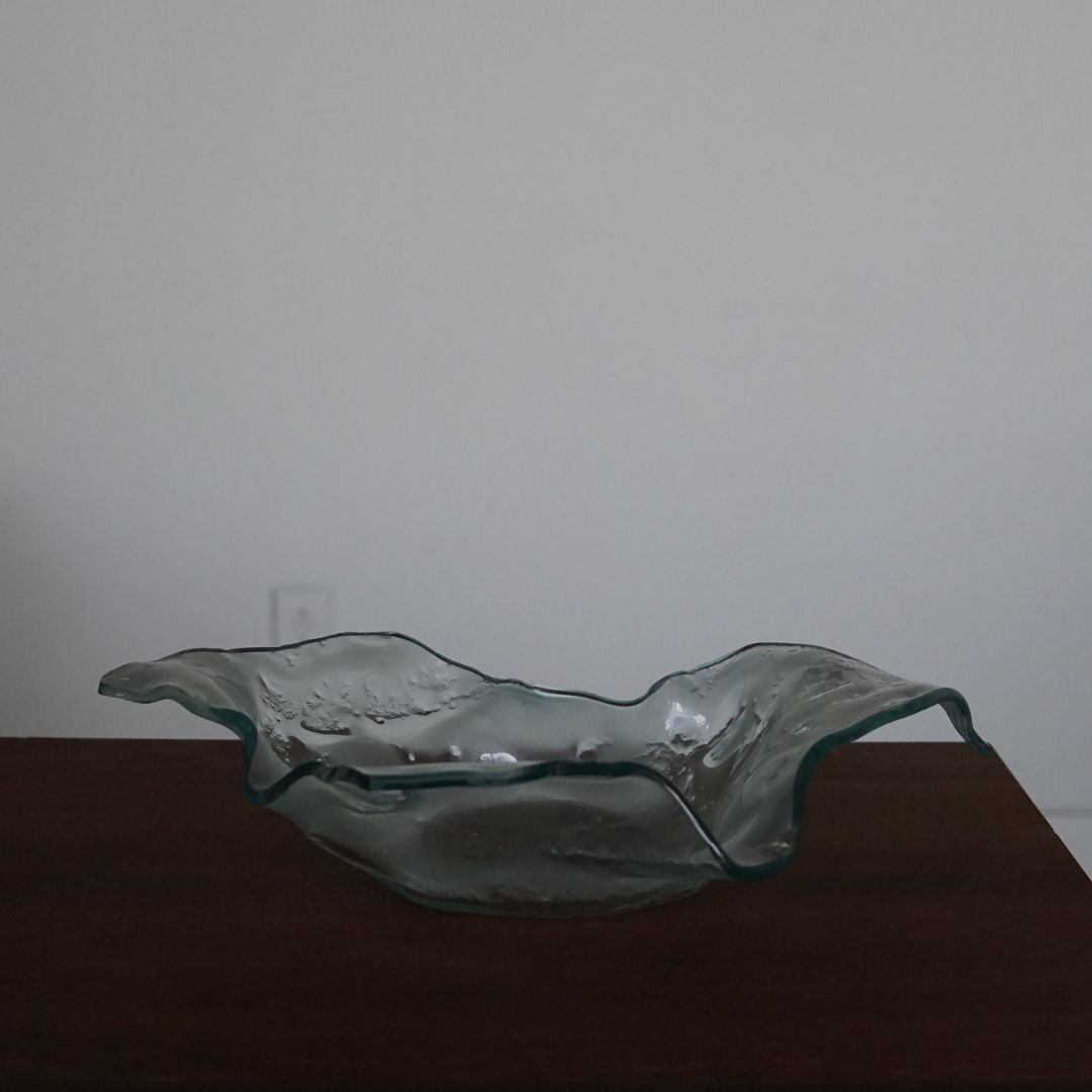 Asymetrical Vintage Glass Bowl