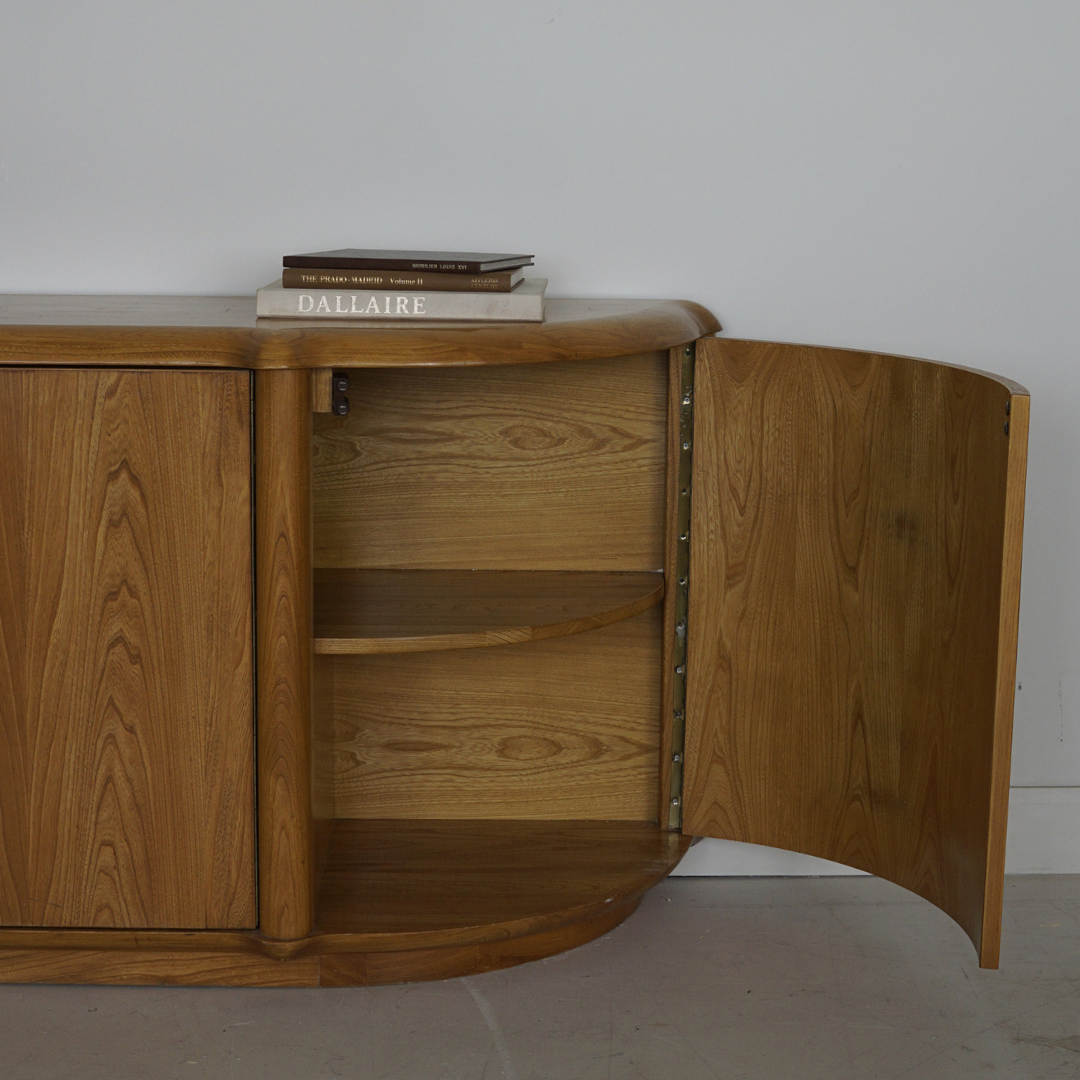 Oak Credenza by Meubles B. Brouillet Inc., 1986