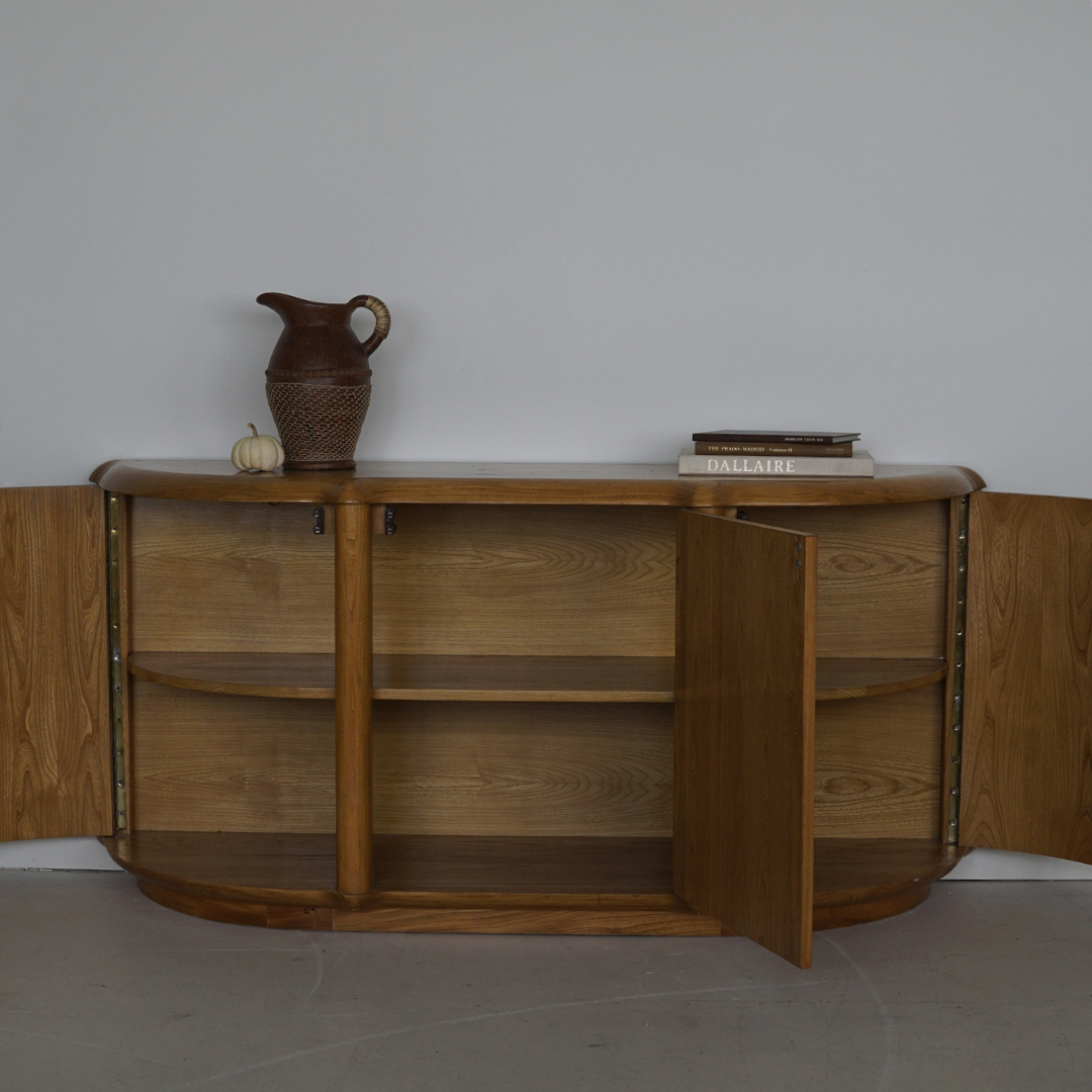 Oak Credenza by Meubles B. Brouillet Inc., 1986