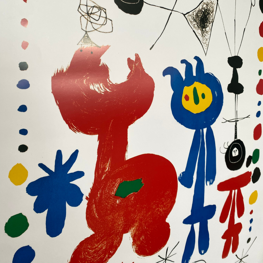 Figures and birds by Joan Miró, 1948