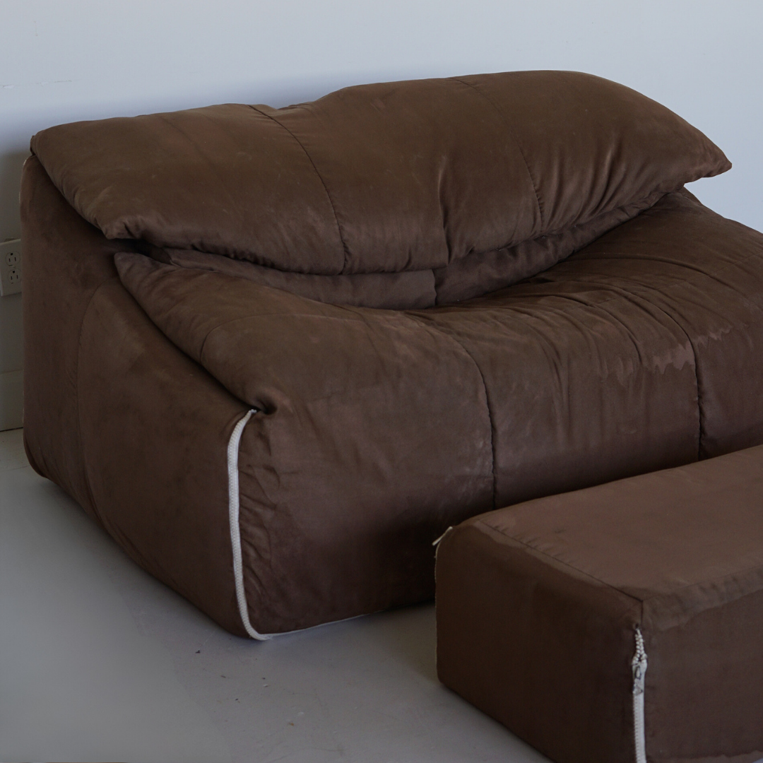 Plumy Style Sofa and Ottoman by Annie Hieronimus