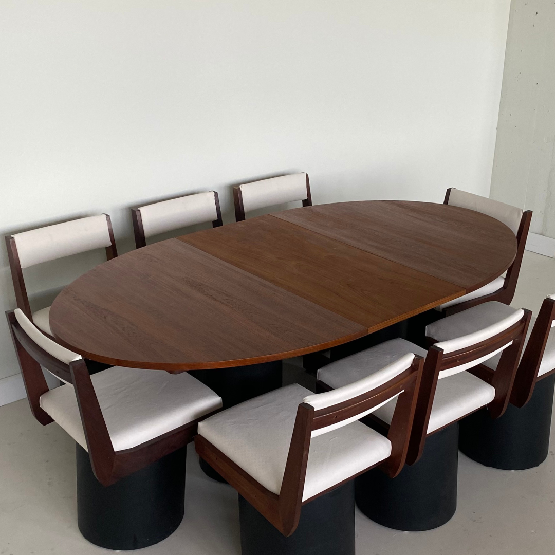 Rare Teak « La Rose » Dining Table by RS Associates, 1973