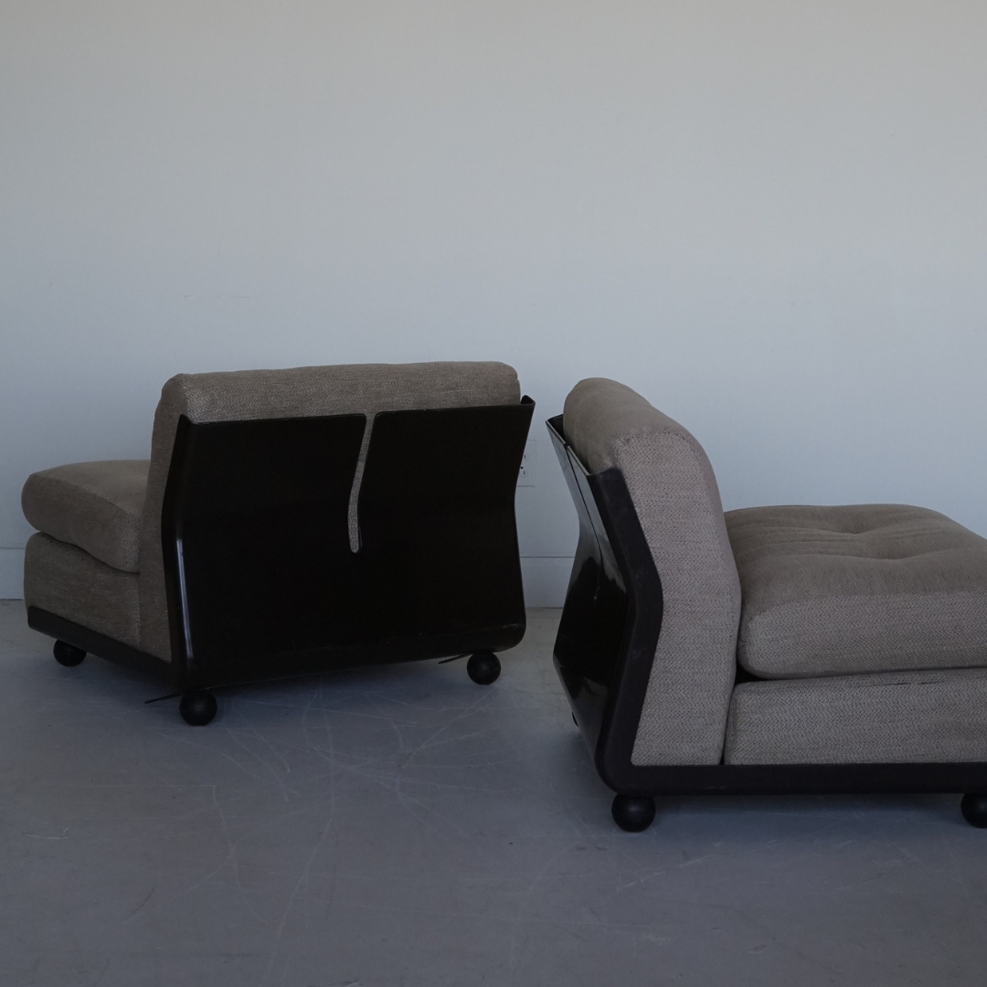 Pair (2) of Amanta Lounge Chairs by Mario Bellini for C&B Italia, 1970s