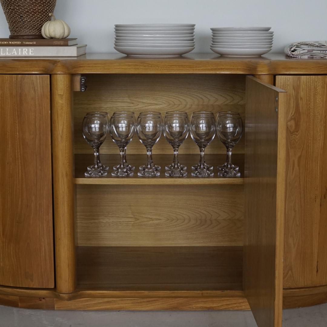 Oak Credenza by Meubles B. Brouillet Inc., 1986