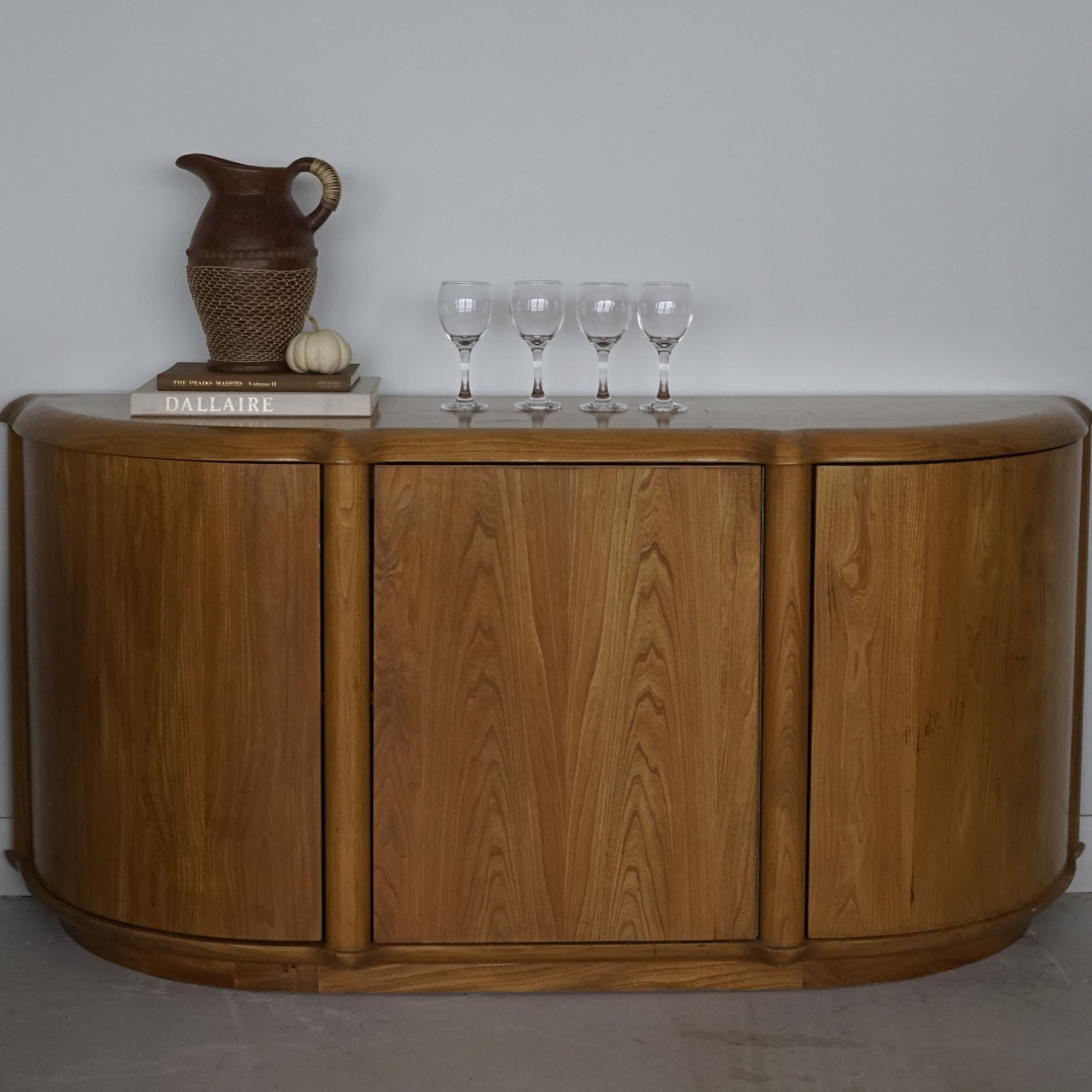 Oak Credenza by Meubles B. Brouillet Inc., 1986