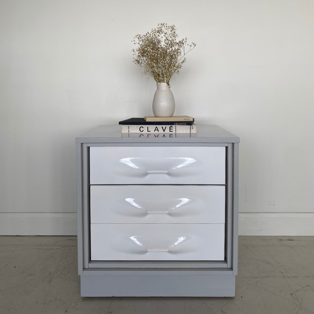 Light Grey Nightstand by Giovanni Maur for Treco, 1970's