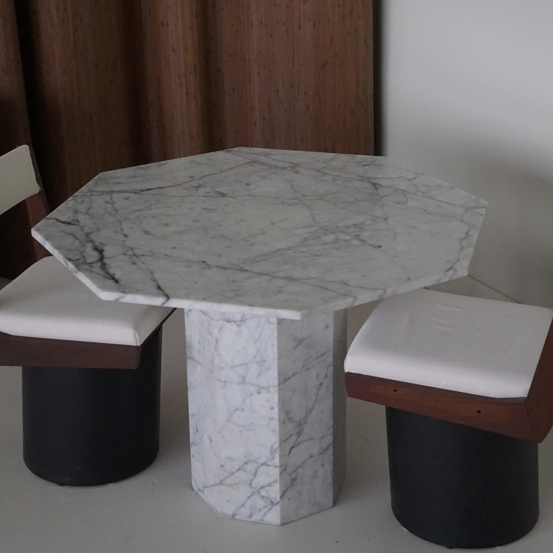 Carrara Marble Octagonal Dinette Table