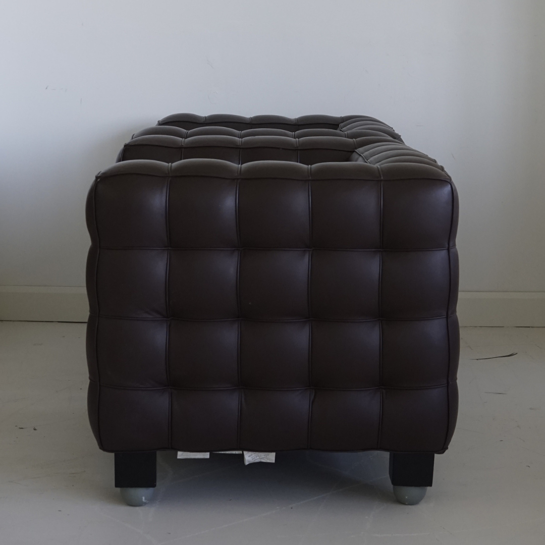 Dark Brown Genuine Leather Kubus Armchair