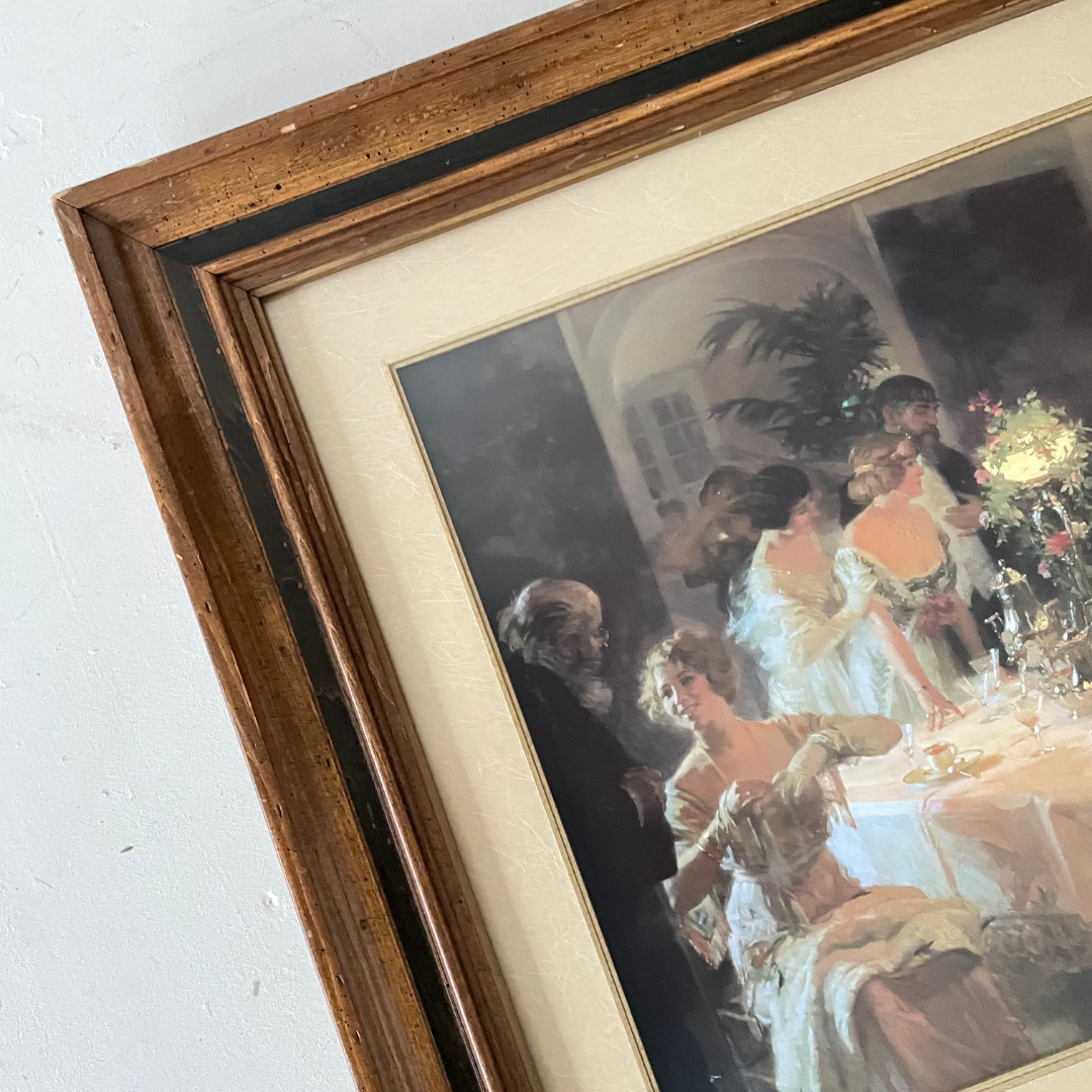 "The End of Dinner" by Jules Alexander Grun, Framed