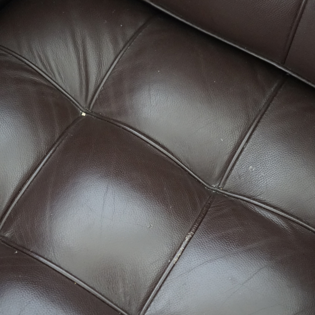 Dark Brown Genuine Leather Kubus Armchair