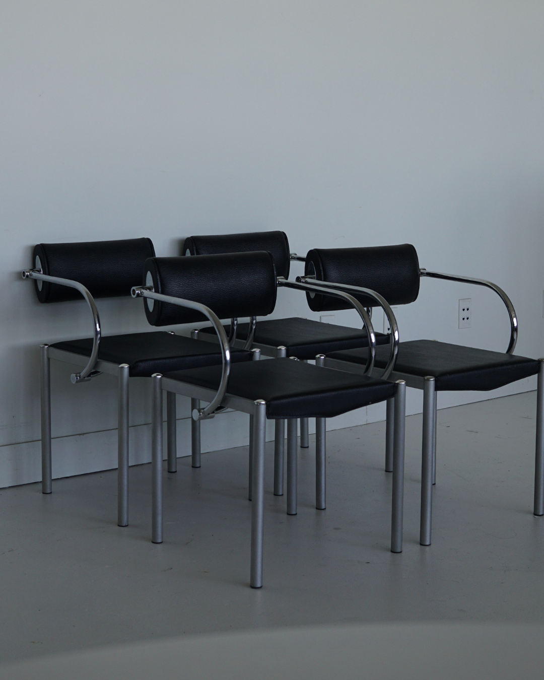 Postmodern Tubular Dining Chairs