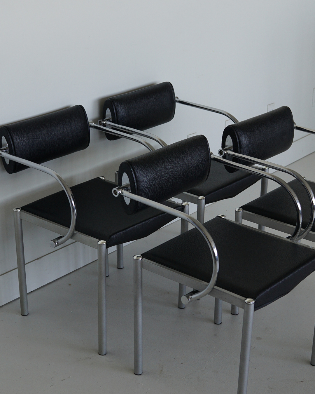 Postmodern Tubular Dining Chairs