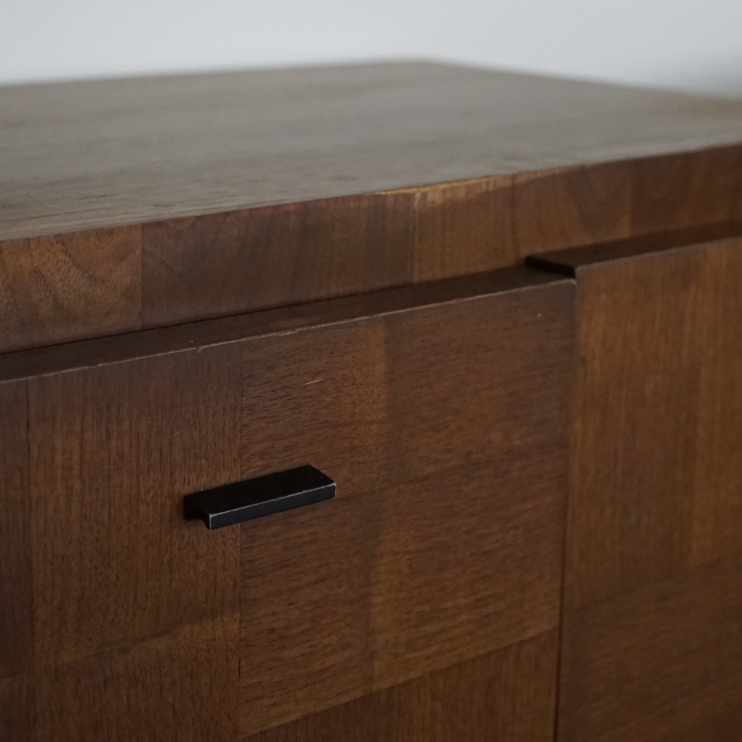 Brutalist Checkerboard Nightstands by Lane, Canada, 1970's